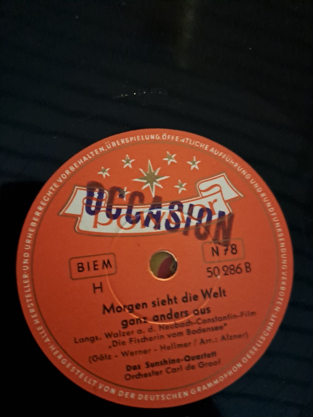 Dischi in vinile: Schellack DAS SUNSHINE QUARTETT "Ohne Dich Kann. . " Polydor – Usato da Uetendorf venduto da Essiggurken 2