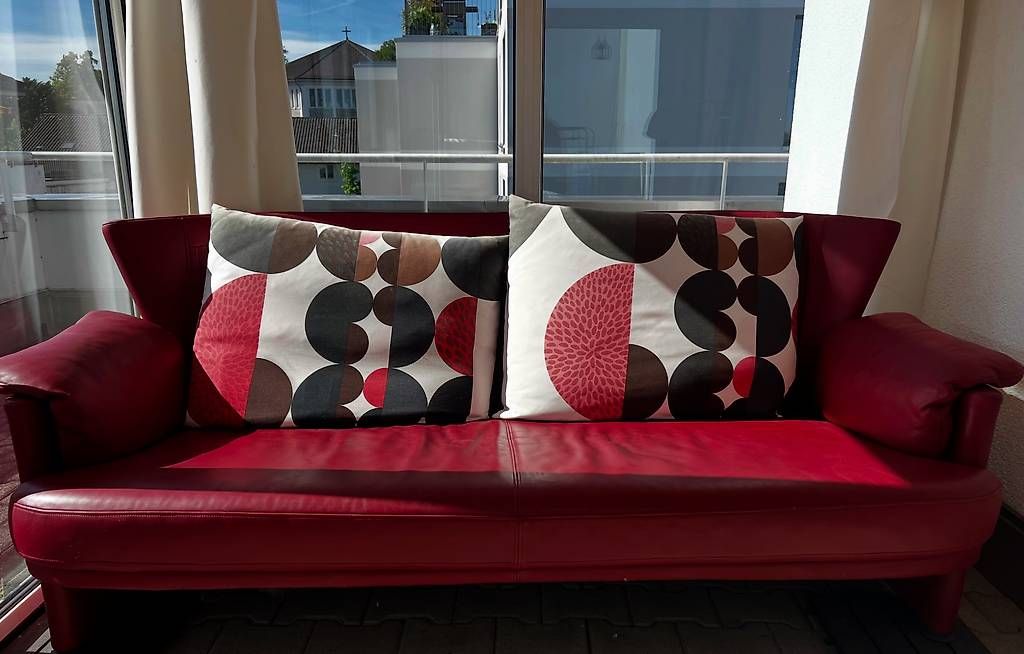 Rolf Benz Divani: rotes Rolf Benz Ledersofa – Usato da Zürich venduto da ciaostuffy