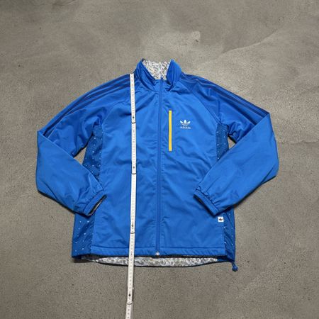 Adidas Wendejacke blau mit Leopardenmuster