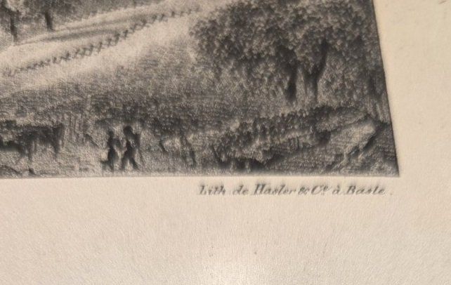 Lithografie Chûte du Staubbach Canton de Berne Hasler Baste (Gebraucht ...