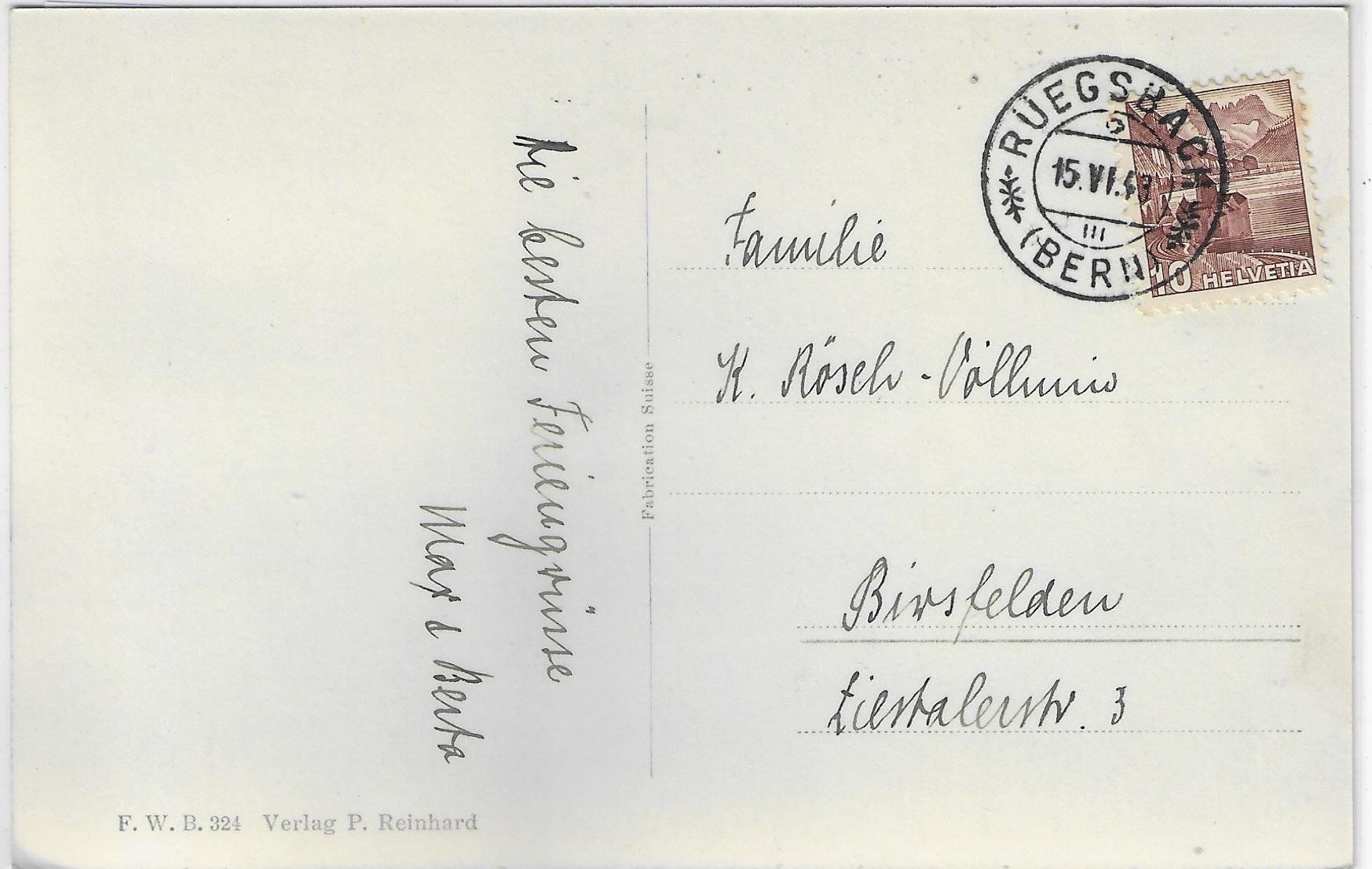 Cartoline postali: Rüegsbach - Generalansicht – Usato da Ettingen venduto da Kartenplanet 1
