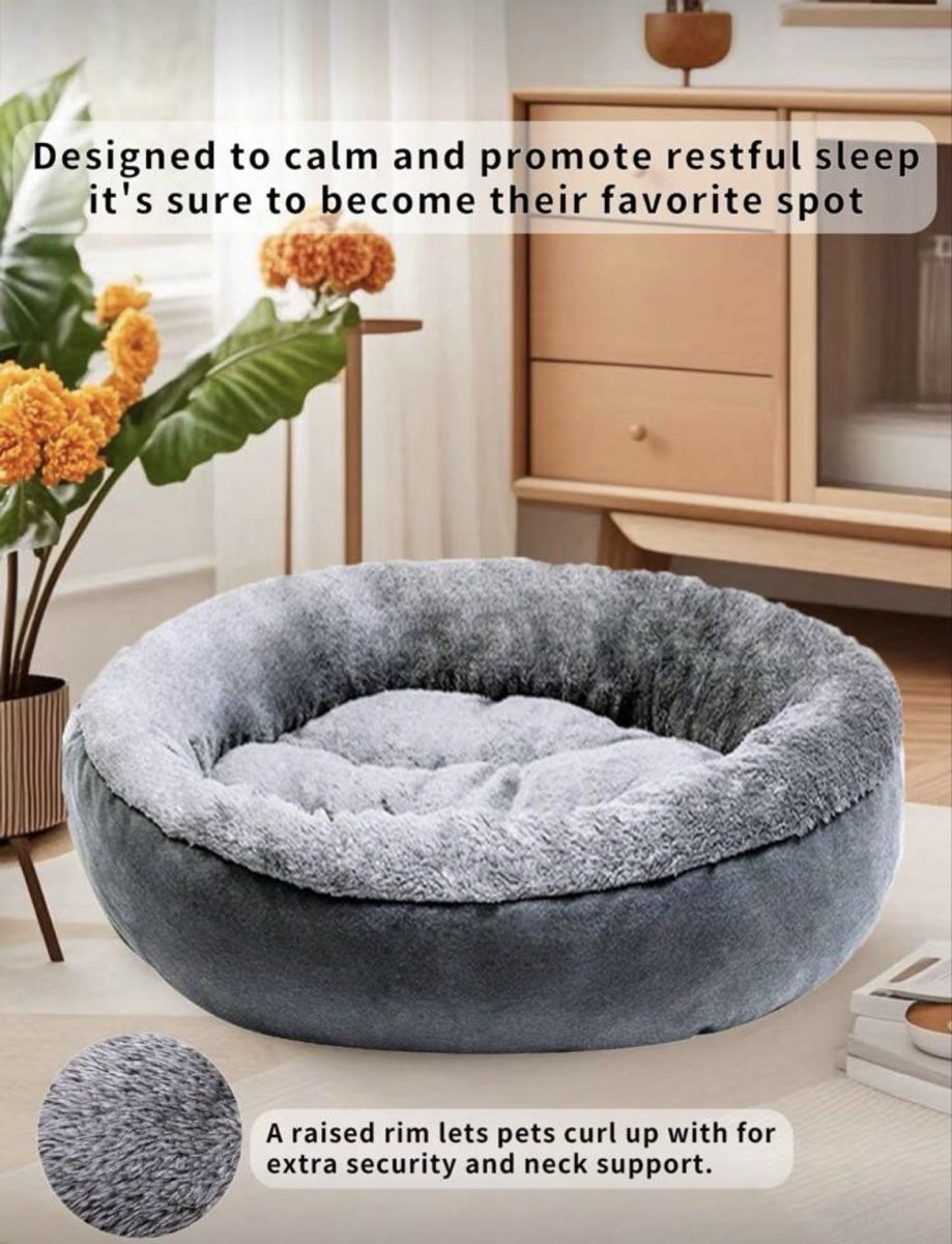 Liege- & Schlafplätze: Kuscheliges Hundebett / Katzenbett Grau – Neu und originalverpackt aus Emmenbrücke von ShopDirect