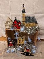 Lichterkette Hausdeko Winterlandschaft Häuser Weihnachtsdeko