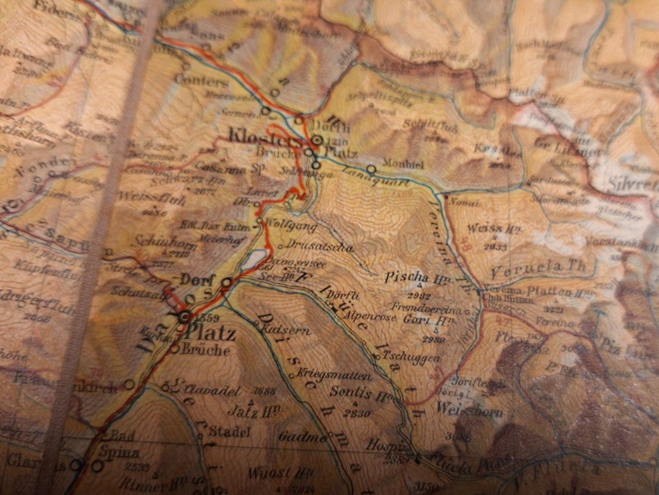 Landkarten & Atlanten: Wanderkarte von Graubünden - 1908 – Gebraucht aus Grabserberg von Sahara947 5
