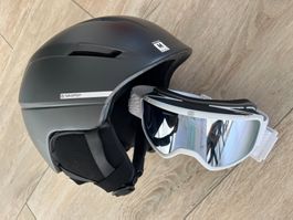 Salomon Damen-Skihelm Pioneer 2 mit Four Seven Skibrille