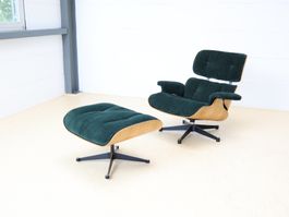 Eames Lounge Chair&Ottoman, Herman Miller Kvadrat Phlox Grün