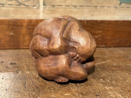 Vitage Yogiman Budha Kult aus Holz Handgeschitzt