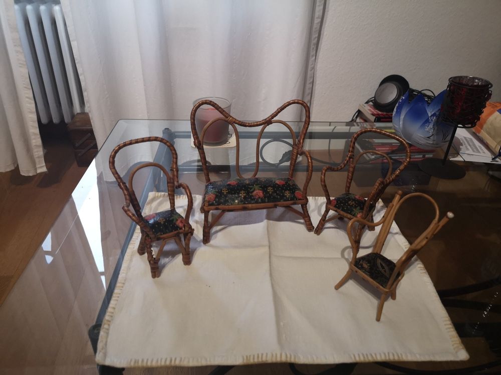6 Chaises De Plage Miniatures - Modèle à L'Échelle Pour Maison De Poupée - Décoration Miniature En Plastique