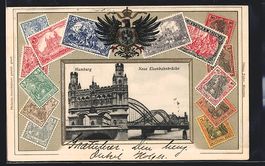 Hamburg, Neue Eisenbahnbrücke, Briefmar