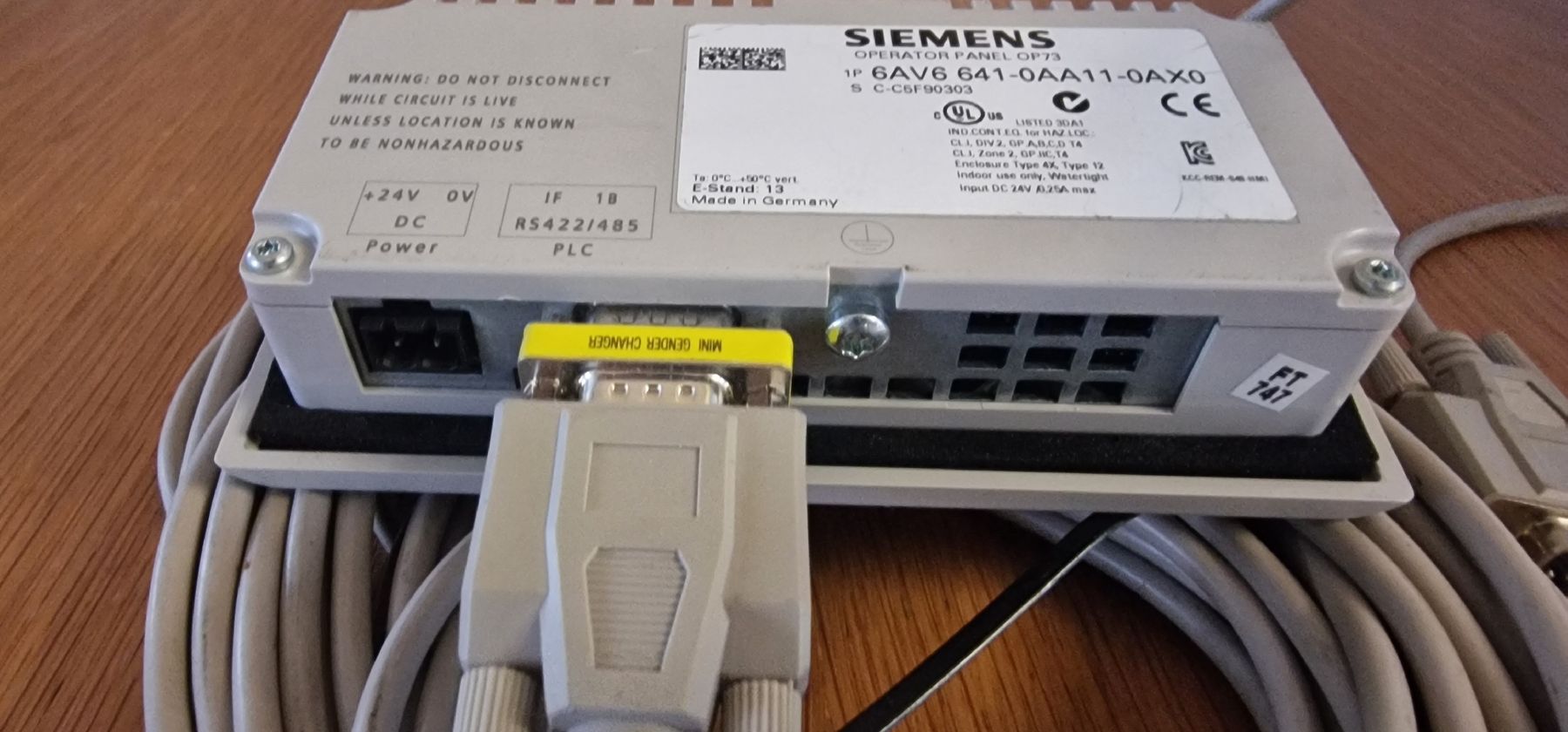 Siemens Componenti elettronici: Siemens Operator Panel Op73  6AV6 641-0AA11-0AX0 – Usato da Rorschacherberg venduto da proudschweiz 3