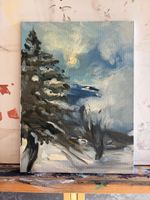 Winterlandschaft - Öl gemalt
