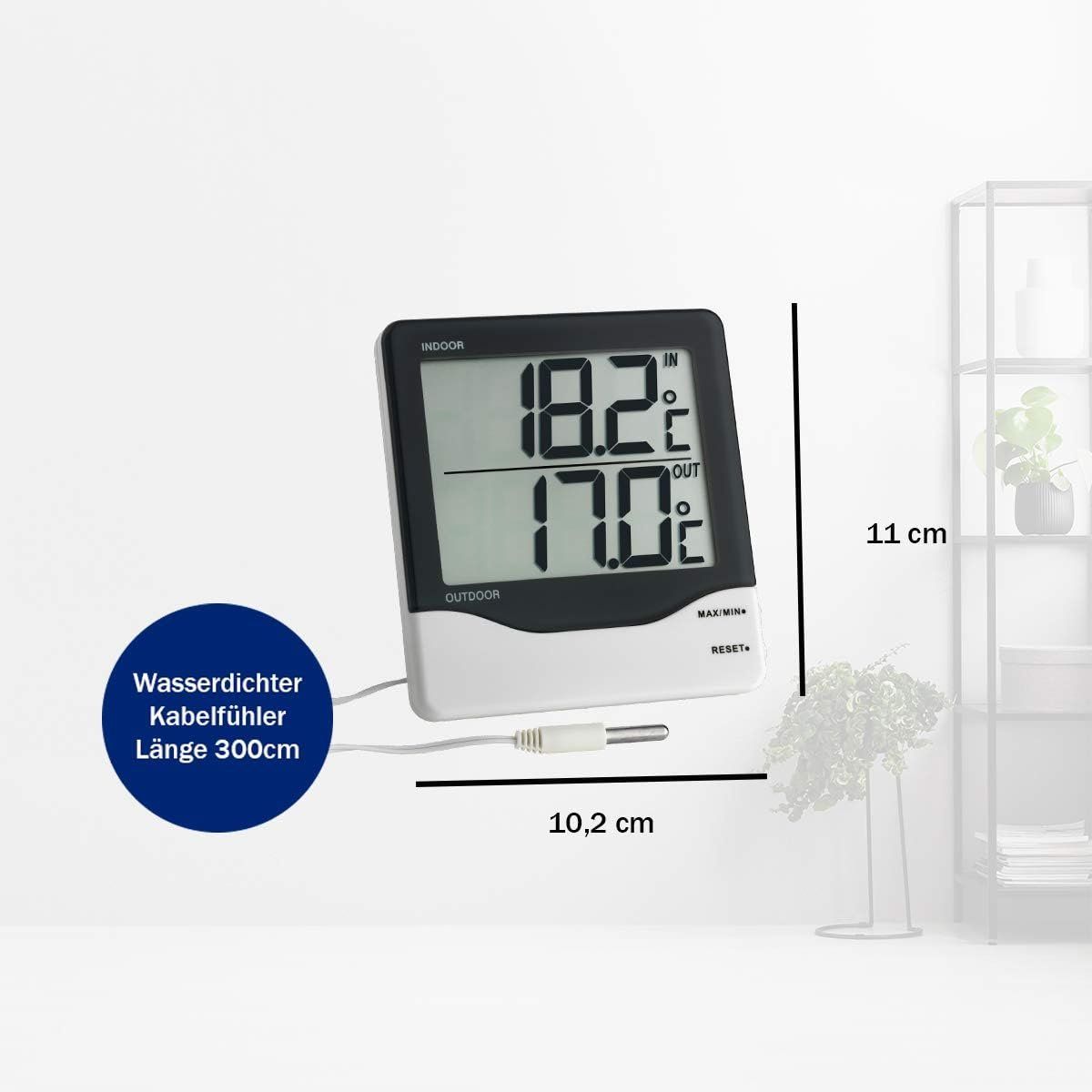 Altro per la casa: TFA Dostmann Digital Innen + Aussen Thermometer + 3m Kabel – Usato da Bischofszell venduto da froggyfrogger 5
