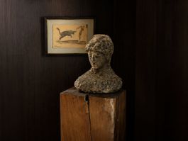 Skulpturale Steinbüste – in Italien erworben – 33 cm