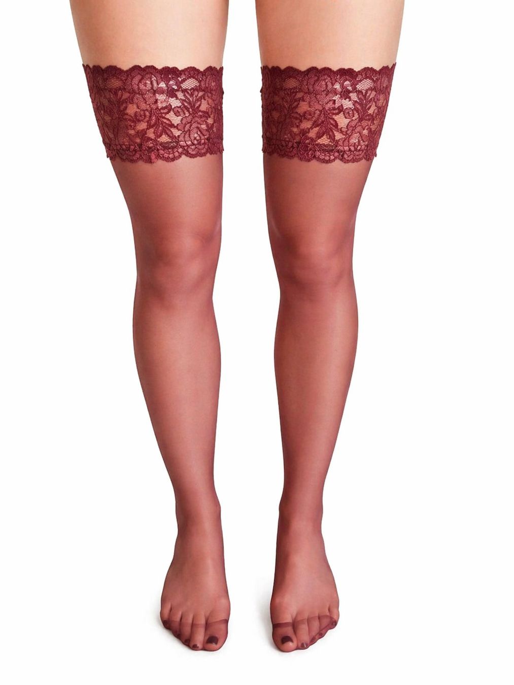 Calze & Collant: Halstrümpfe Bordeaux Spitze M/L – Nuovo e nell'imballaggio originale da Fully venduto da VaneaSelection