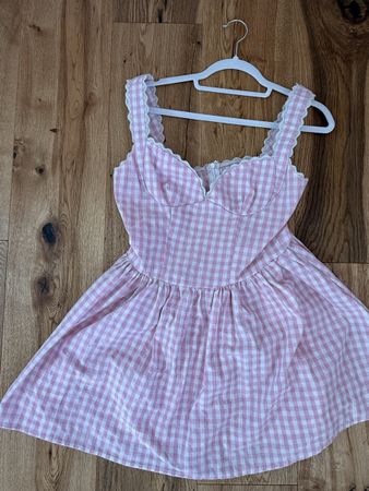 Sommerkleid pink-weiss Vichy-Karo Gr. M 38 Neuwertig 🌻