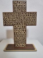 ideales weihnachtsgeschenk Kreuz Holz mit dem Padre Nostro