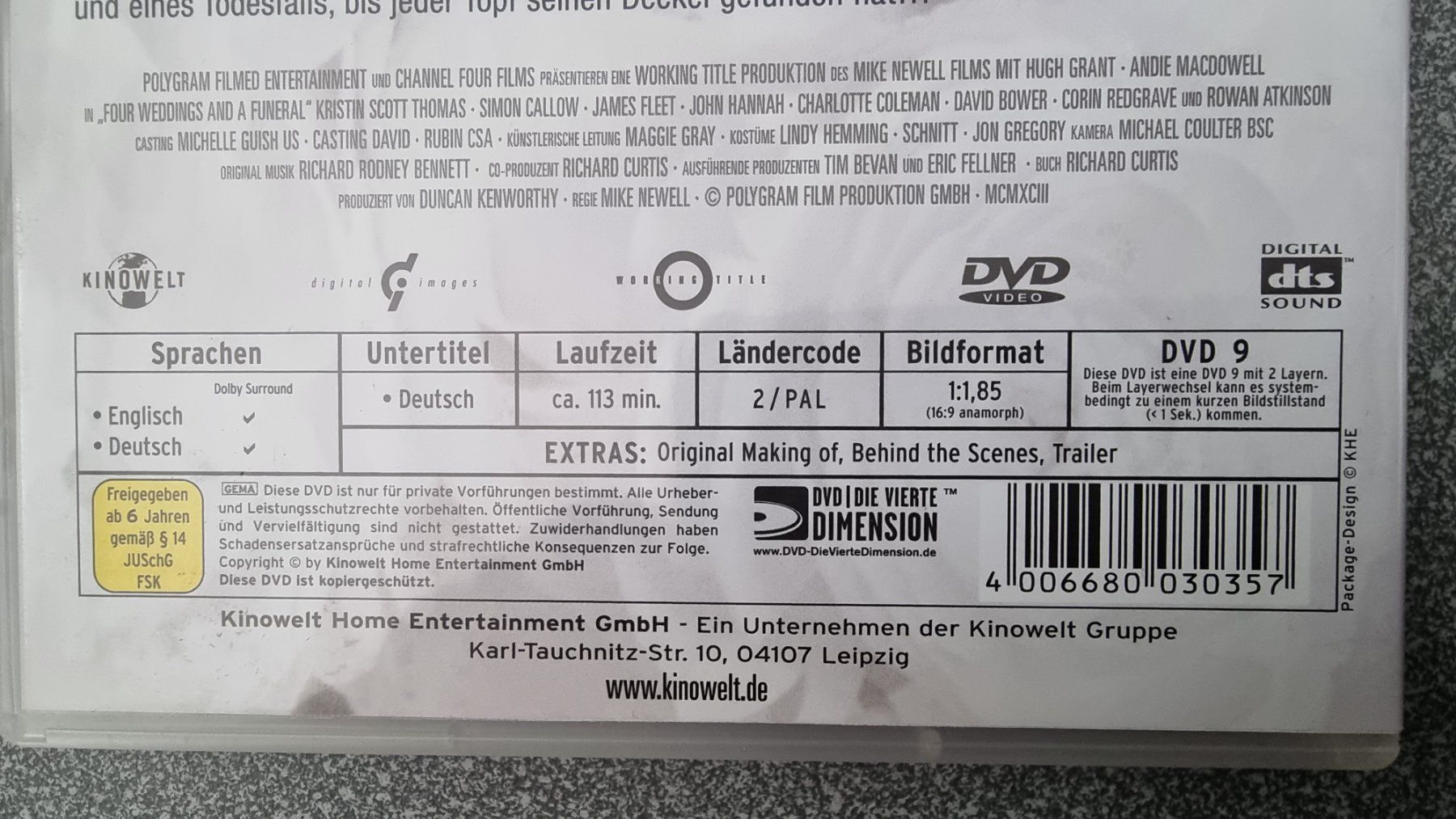 Tutti i DVDs: DVD Vier Hochzeiten und ein Todesfall – Usato da Oetwil am See venduto da fineli2 1