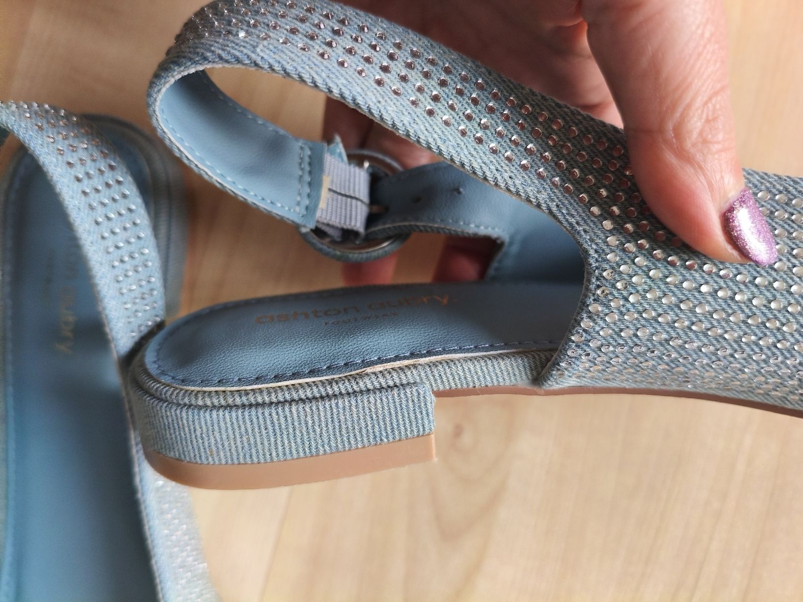 Scarpe da donna: Jeans Slingpumps mit Strass, Grösse 39, neu – Nuovo e nell'imballaggio originale da Rieden AG venduto da juliarieden 2