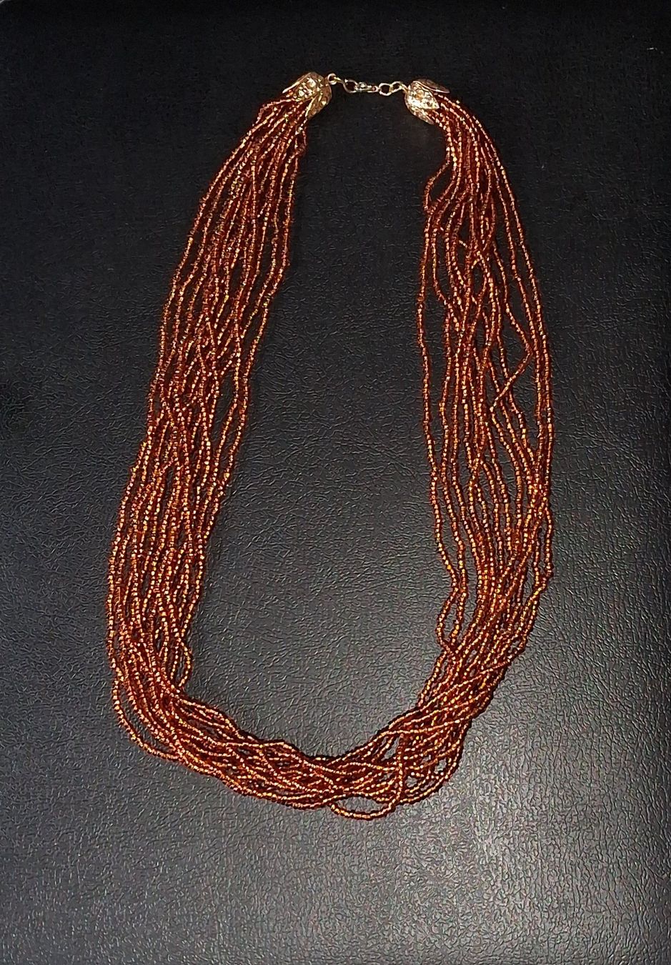 Catenine: Glasperlenkette, kupferfarben – Usato da Auenstein venduto da bugaboo470