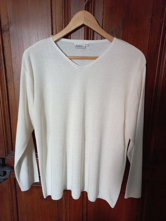 Pull Femme Ann Taylor Loft – Gris Uni, Manches Longues, Taille M – Léger, Décontracté