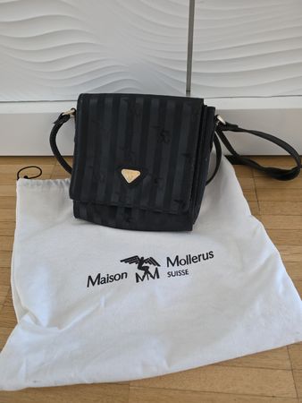 Tasche Maison Mollerus Suisse schwarz mit Logo