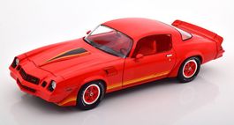 CHEVROLET CAMARO Z28 1981 HELLROT/SCHWARZ, 1:18 GREENLIGHT