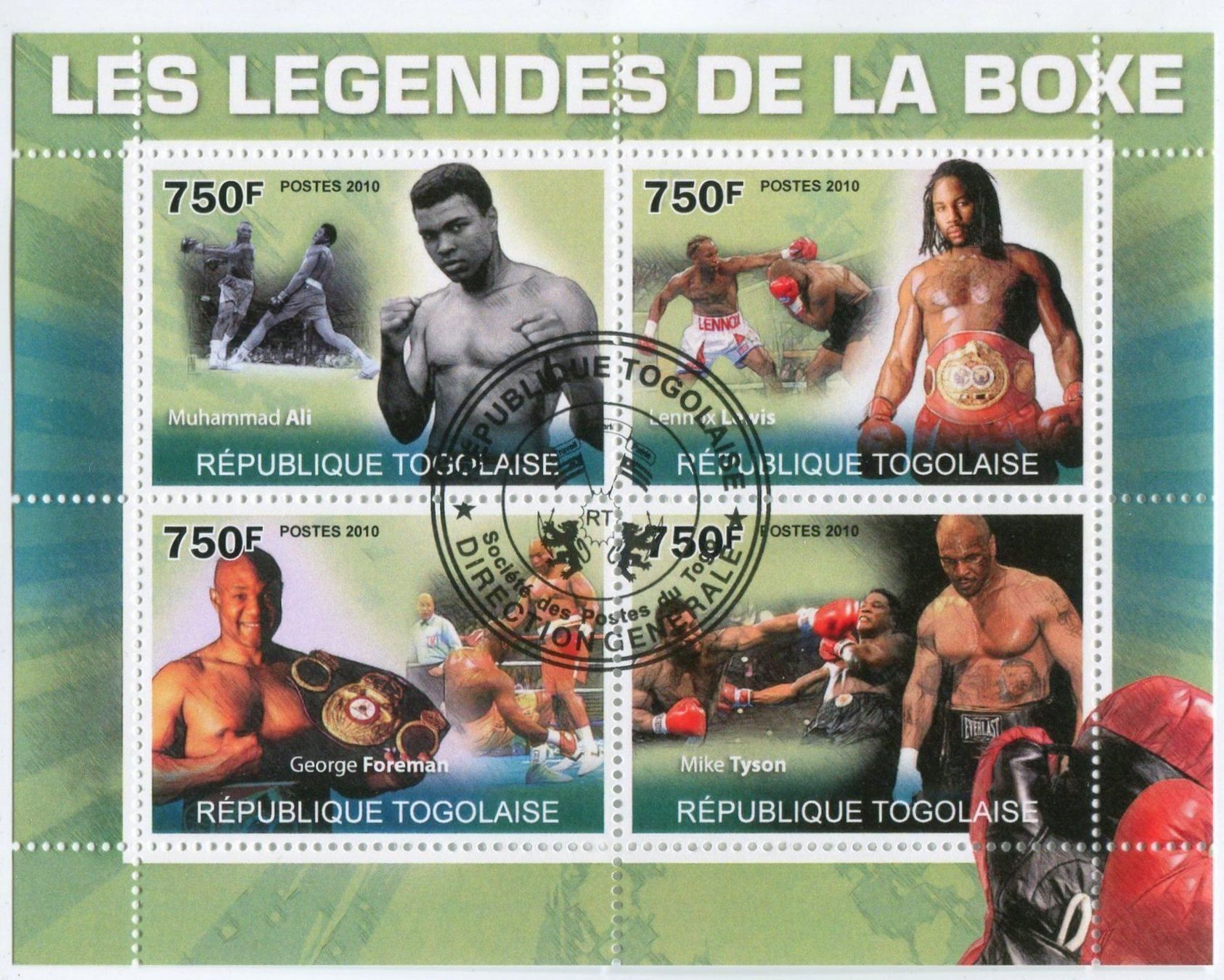 Tous les timbres: Block Muhammad Ali, Mike Tyson. Togo. – Neuf avec emballage d'origine à Basel par Butsch5