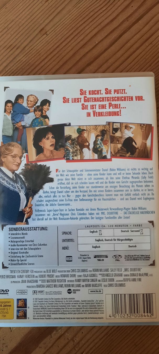 Tutti i DVDs: Mrs. Doubtfire - Das stachelige Hausmätchen DVD – Usato da Konolfingen venduto da the_5fqm 1