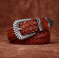 Geflochtener Retro-Ledergürtel für Damen - Ceinture cuir