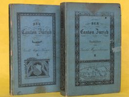 GEMÄLDE DER SCHWEIZ,DER CANTON ZÜRICH,2 BÄNDE, 1844,SELTEN
