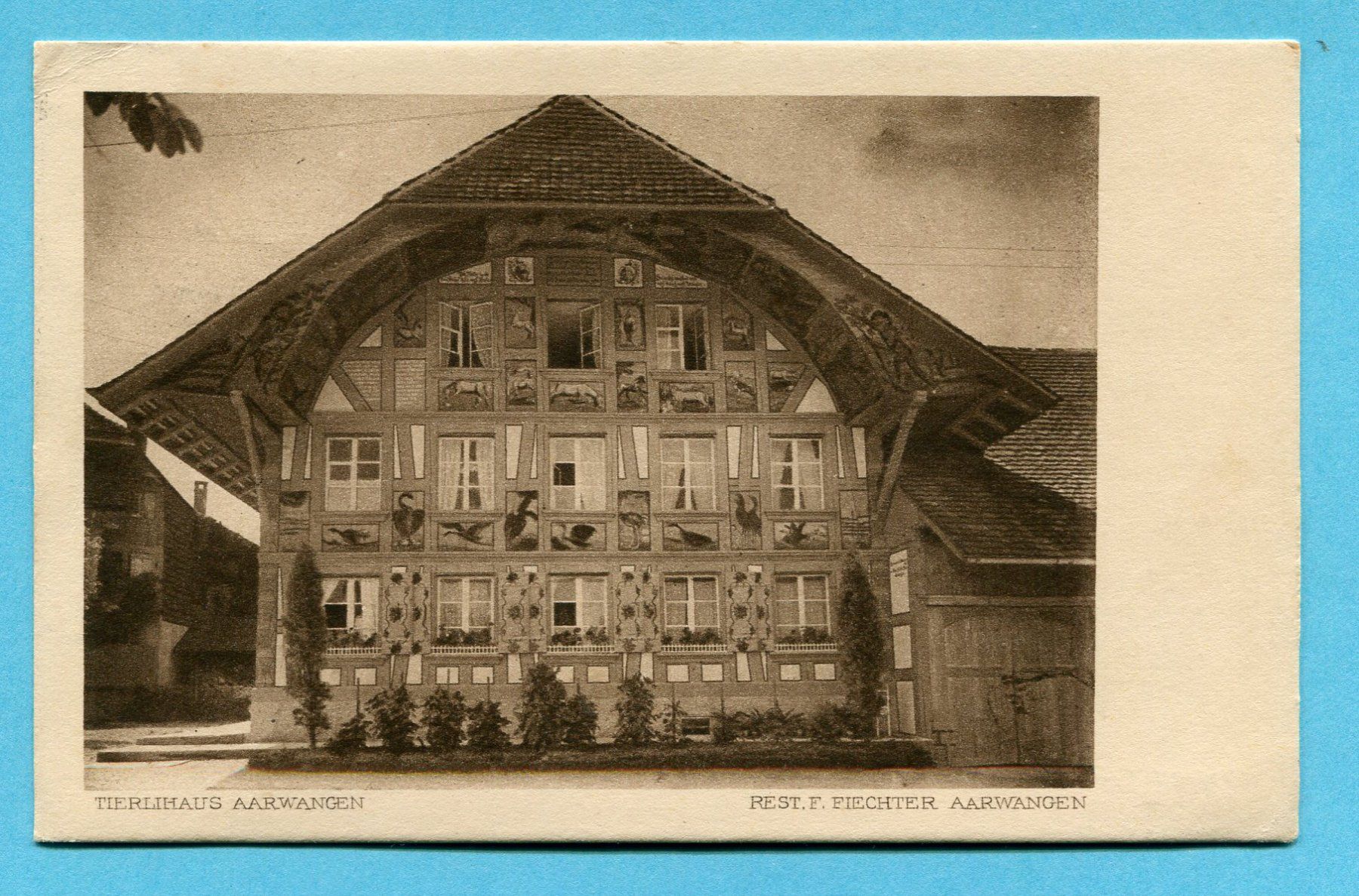 Cartoline postali: Aarwangen 1921 - Tierlihaus – Usato da Opfikon venduto da Prophila