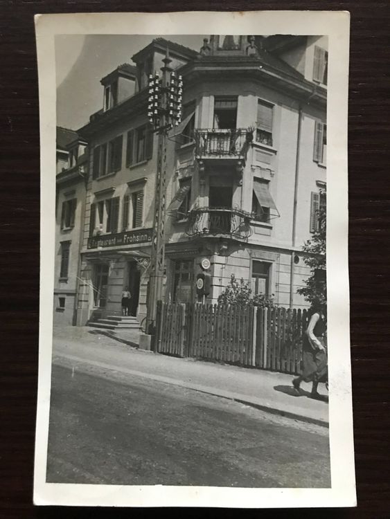 RÜSCHLIKON (?) Echtfotokarte Restaurant zum Frohsinn WO? Kaufen auf
