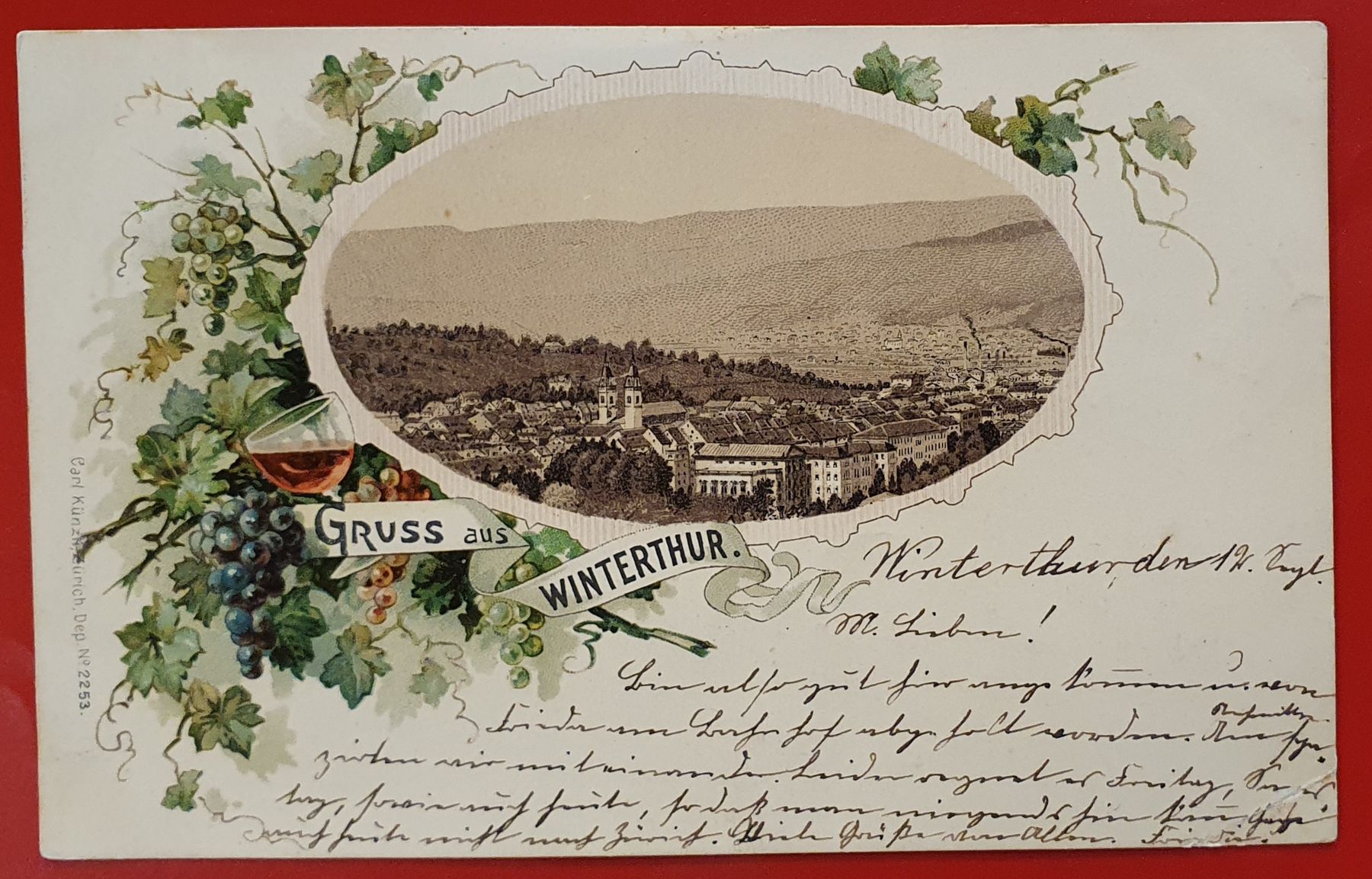 Cartoline postali: Gruss aus Winterthur 1897 – Usato da Kreuzlingen venduto da Rschweiz1