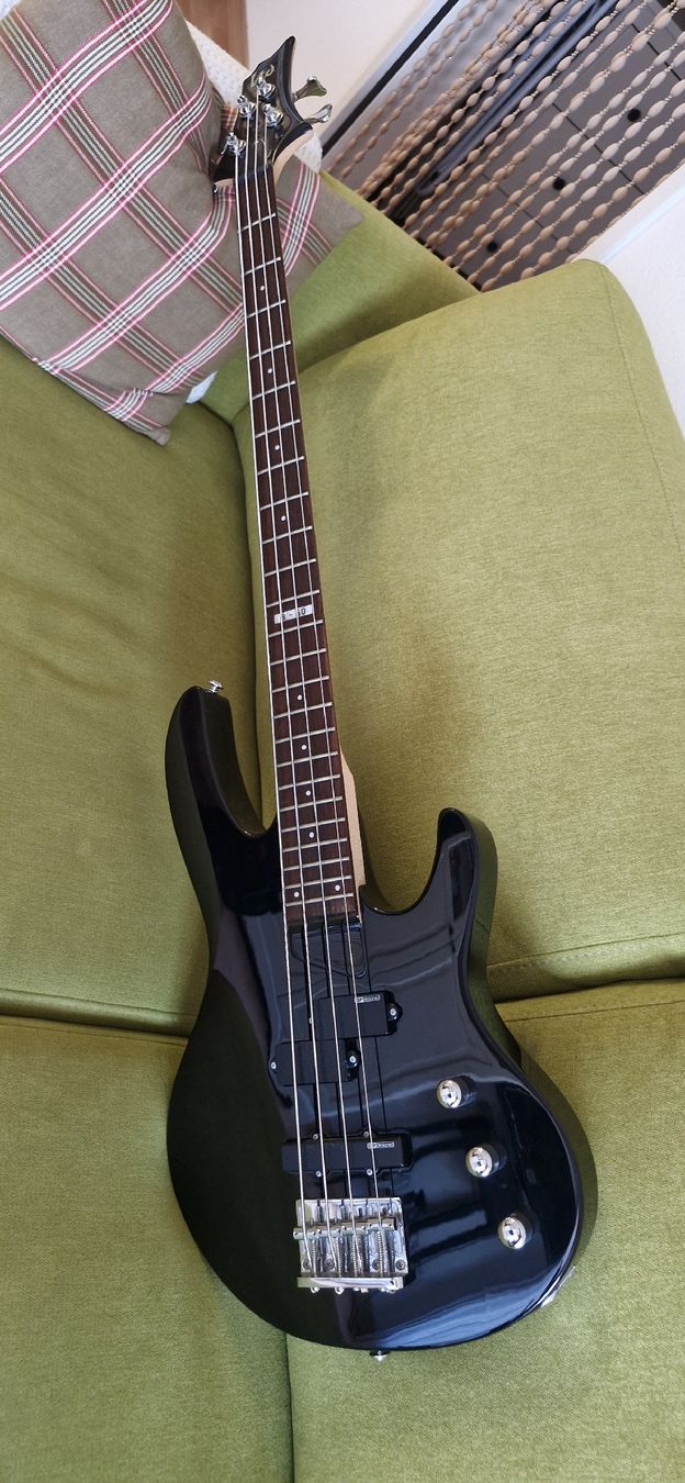Strumenti musicali: E-Bass schwarz guter Zustand – Nuovo (secondo la descrizione) da Rupperswil venduto da Cielo46 5