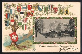 Passepartout-Lithographie Grindelwald, B