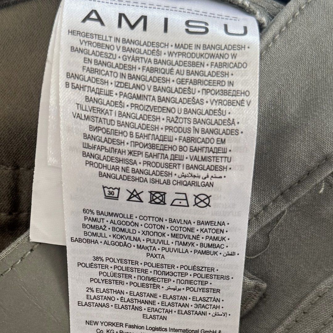 Pantaloni: AMISU Pantalon Vert Kaki - Taille 36 – Usato da Vevey venduto da secondlifevevey 3