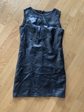 Kleid Echtlederkleid schwarz Gr. S Lederkleid