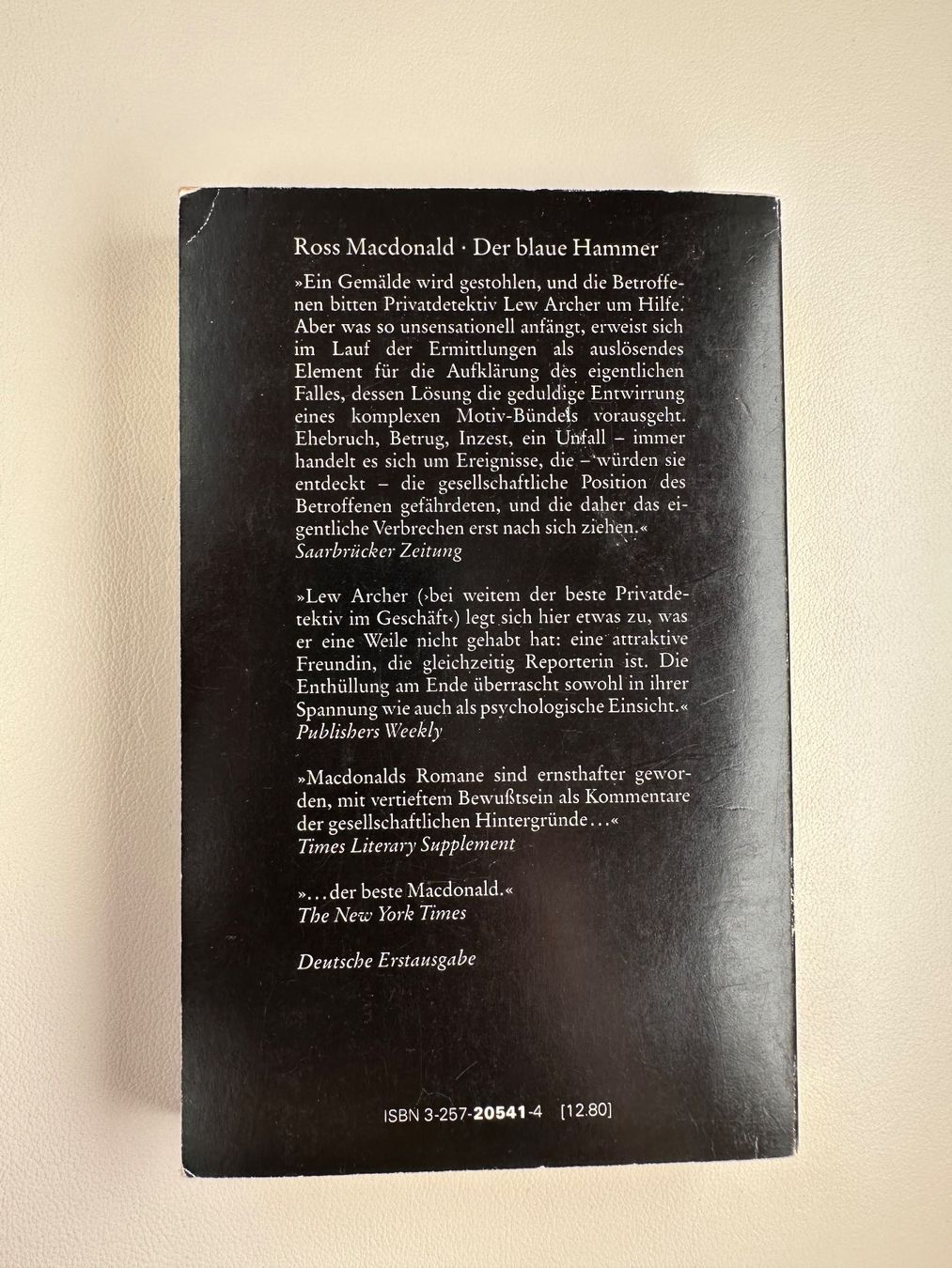 Libri: Ross Macdonald: Der blaue Hammer, Diogenes – Usato da Schmitten / FR venduto da Samsara169 1