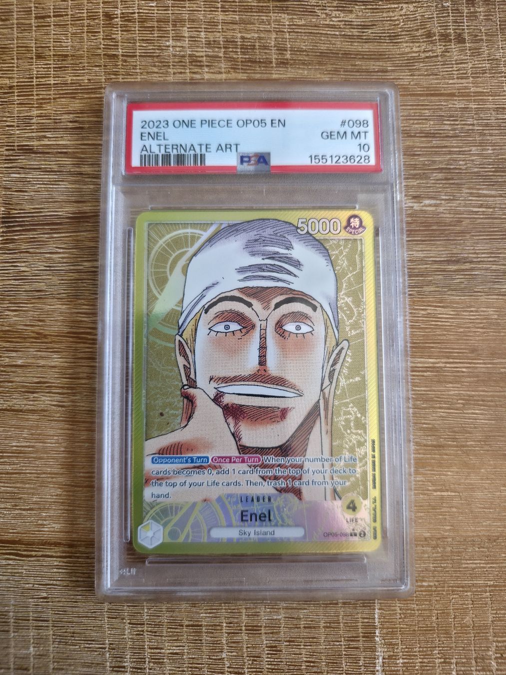 Bandai Sammelbilder & Trading cards: PSA 10 Enel OP05-098 One Piece – Neu (gemäss Beschreibung) aus Turbenthal von 90erShop