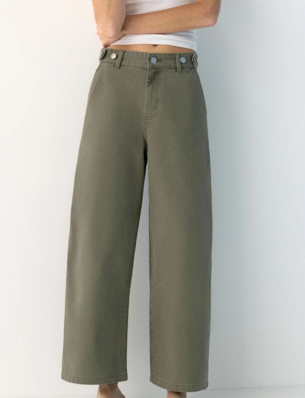 Pull&Bear Jeans: Pull&Bear Wide Leg Jeans Gr. 38 – Khaki – Neu (gemäss Beschreibung) aus Interlaken von NataliiaS 6