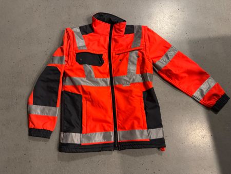 Warnschutzjacke mit abnehmbaren Ärmeln