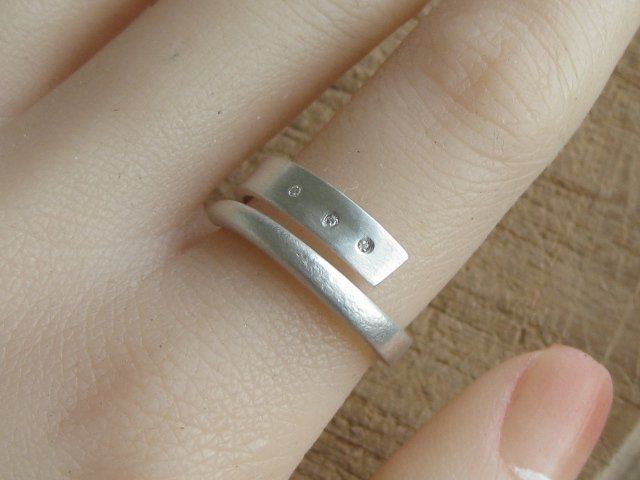 Anelli: massiv Silber Einzelstück Ring 999 + MP Diamant Gr. 58 – Nuovo (secondo la descrizione) da Ermatingen venduto da Decovin 1