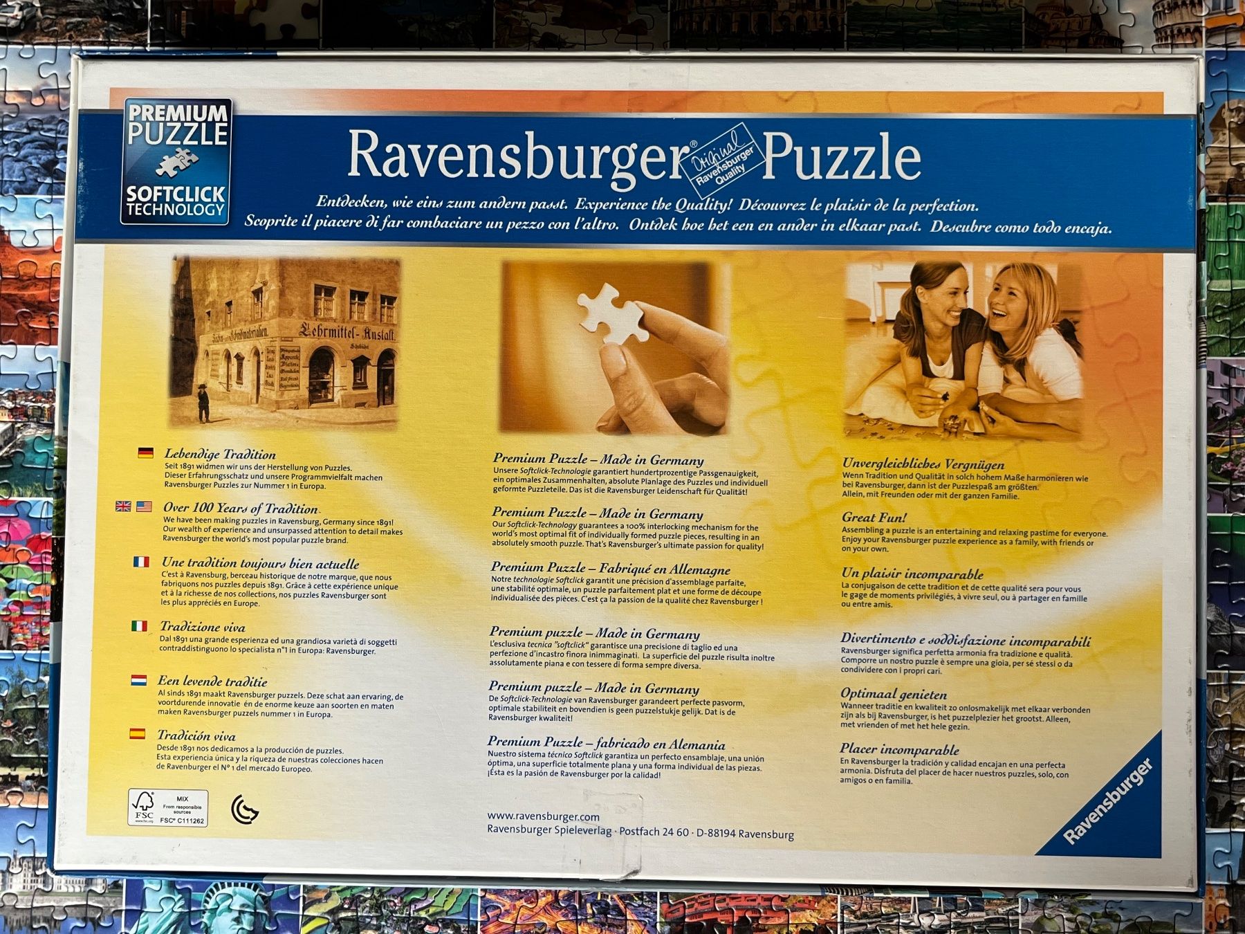 Ravensburger Puzzle: Puzzle "Die 99 schönsten Plätze Europas" – Difettoso da Zürich venduto da Gurkis 1