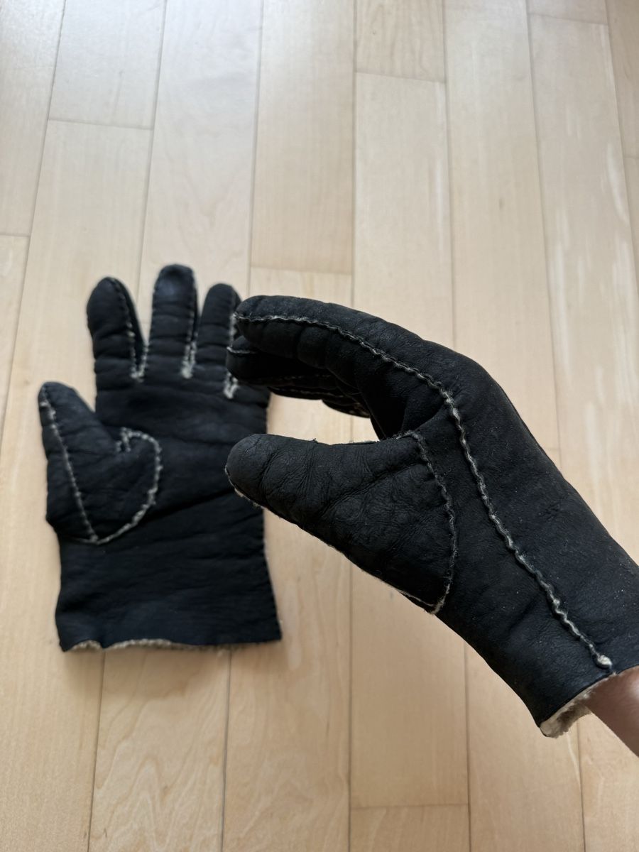 Guanti & manicotti: Lammfell Handschuhe mit Wildleder – Usato da Uster venduto da Schangnau87 5