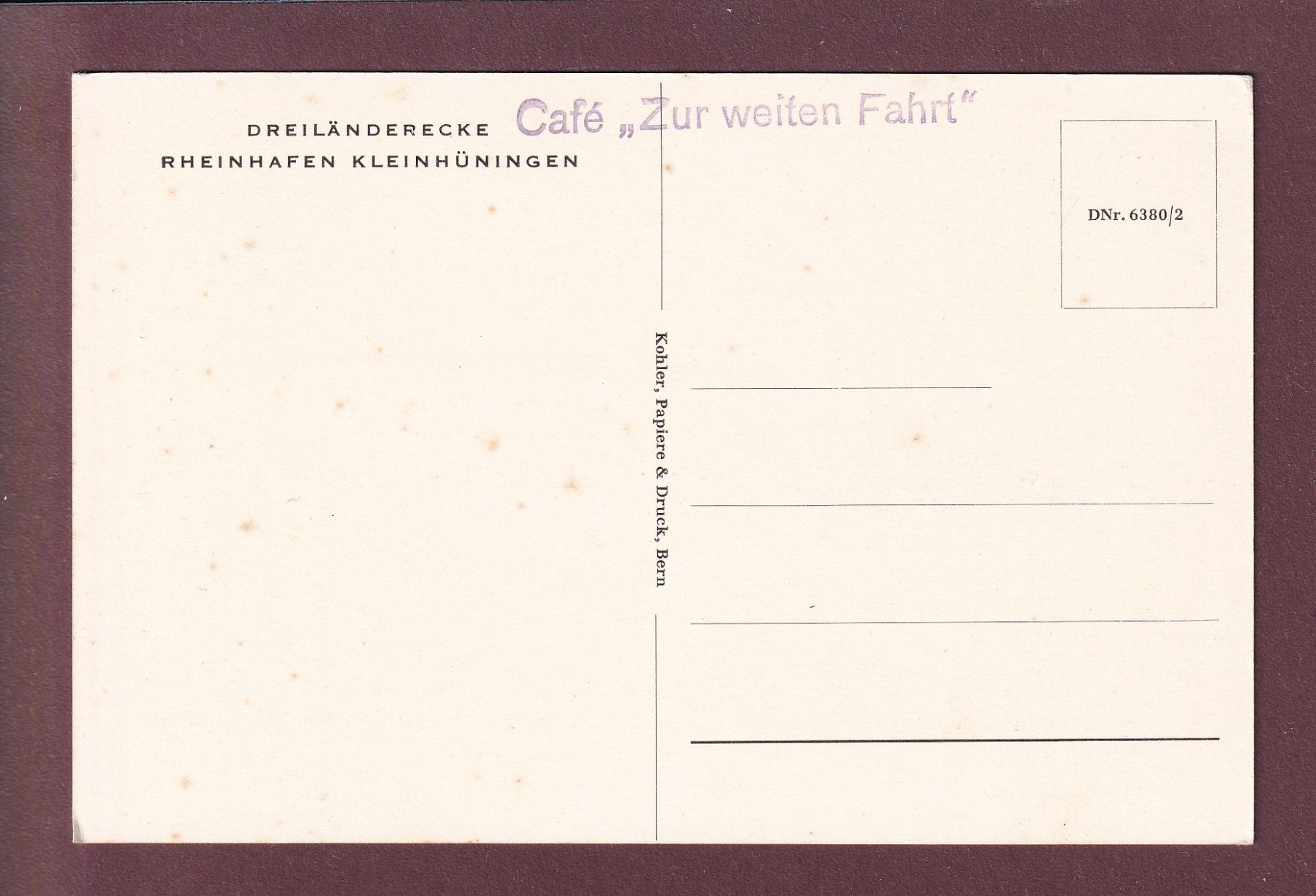 Ansichtskarten: BASEL - Rheinhafen - Dreiländerecke – Gebraucht aus Pully von nicecards 1