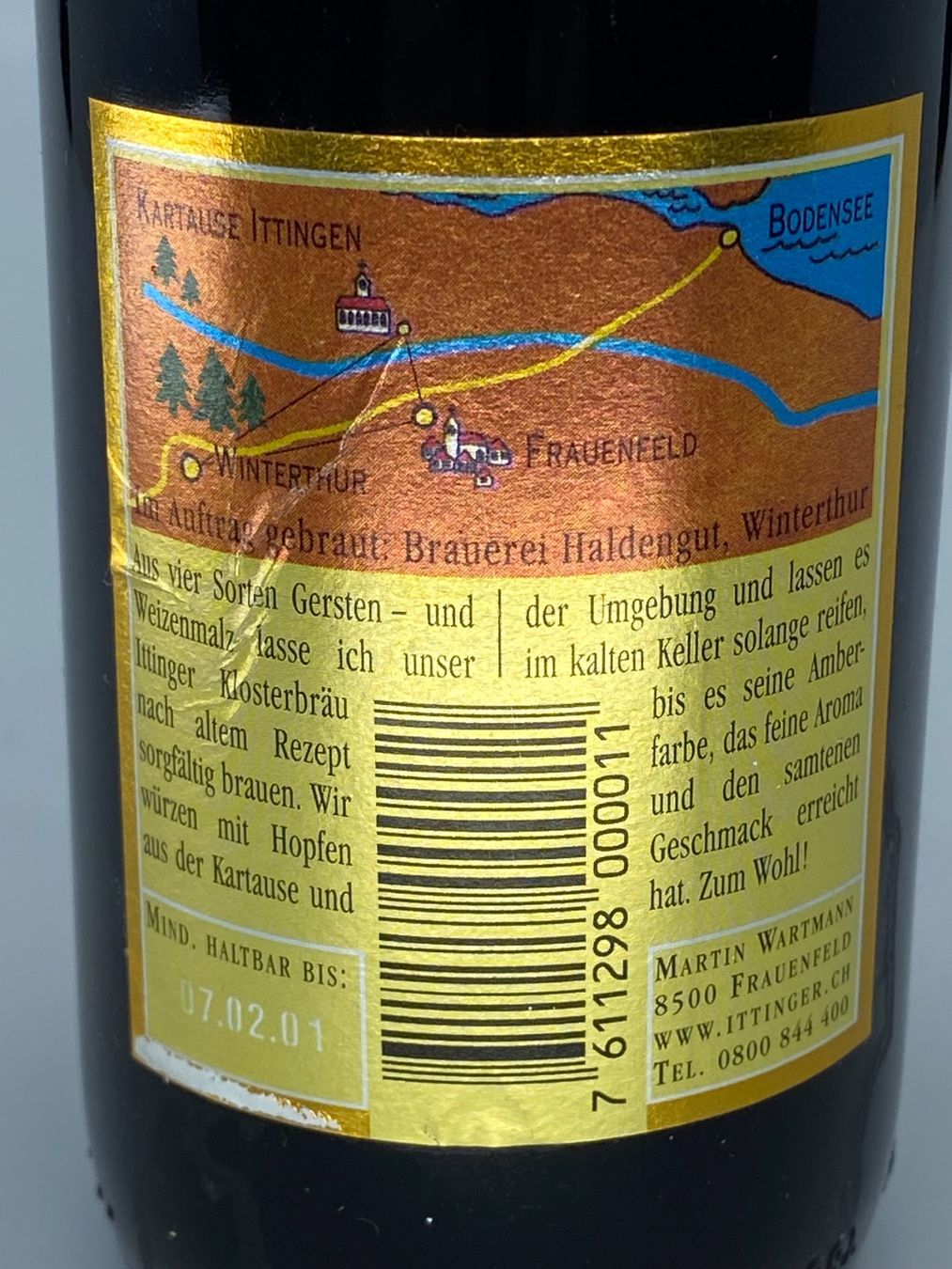 Bevande alcoliche: Original Klosterbräu Ittinger  - Schweiz  - 07.02.2001 – Nuovo (secondo la descrizione) da Langwiesen venduto da Restposten-24 4