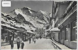 Wengen - Dorfstrasse, Conditorei Kyburz im Winter - animee