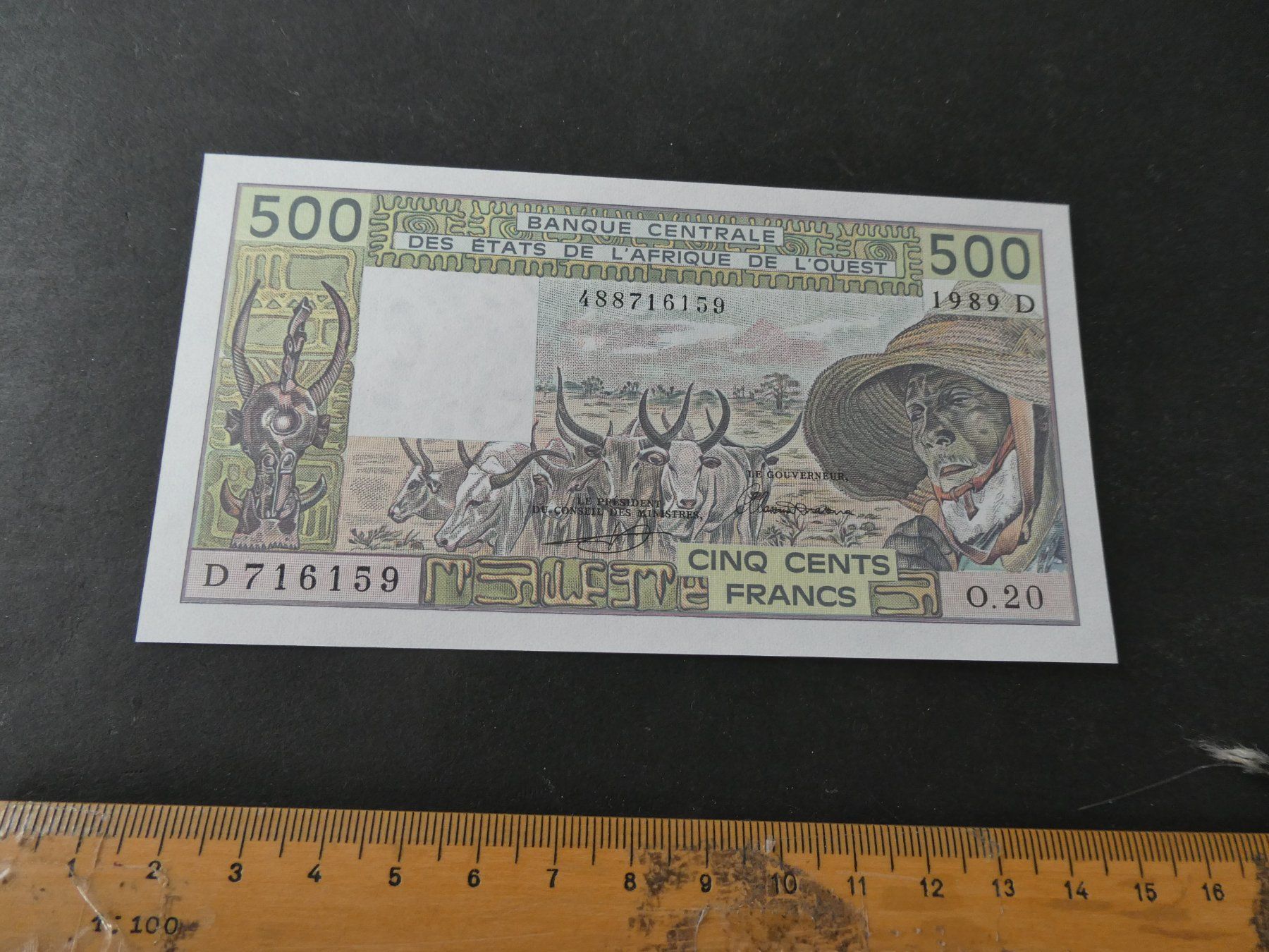Banconote: Mali 1989, 500 Francs   ungefaltet – Usato da Hinterforst venduto da Rohusri
