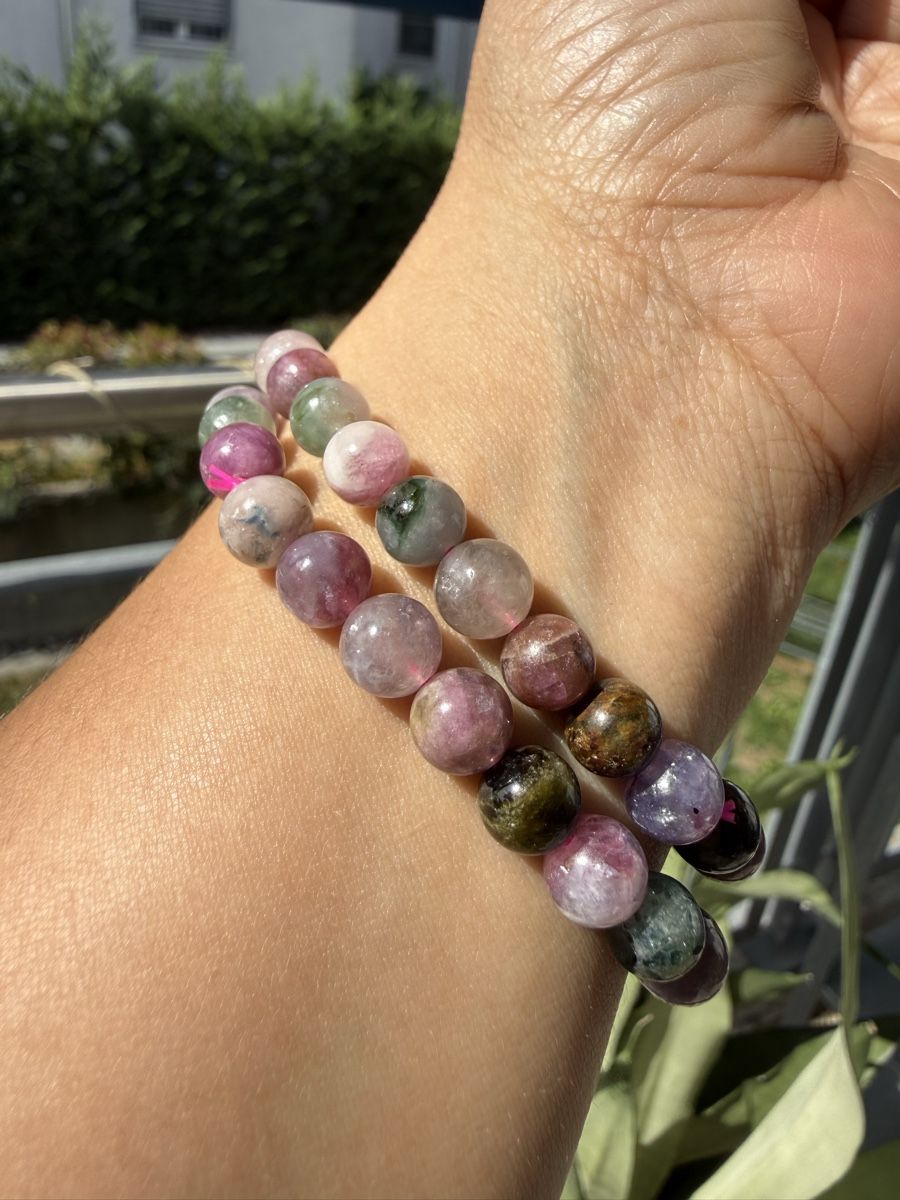 Armbänder & -reifen: Pflaumen-Turmalin Armband Stretch – Neu (gemäss Beschreibung) aus Jegenstorf von SteinGlanz 7