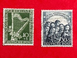 Berlin 1950 Philharmonie Mi 72-73 kplt.  Serie Gestempelt
